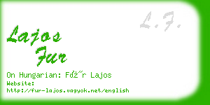 lajos fur business card